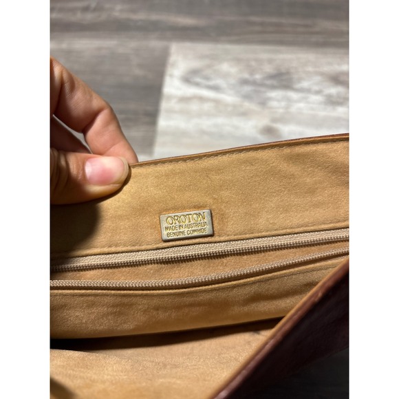 Vintage Oroton Leather Crossbody Bag Convertible Shoulder Bag Flap Over Purse - Picture 3 of 5